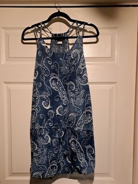 Blue Paisley Print Summer dress , perfect for the beach or vacation